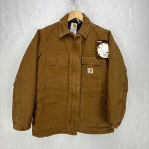 Carhartt Arctic Jacket‎ Nylon Quilt Lined Womens XS WC026 BRN Brown NWT